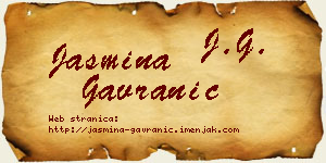 Jasmina Gavranić vizit kartica